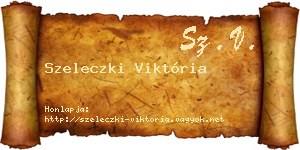 Szeleczki Viktória névjegykártya